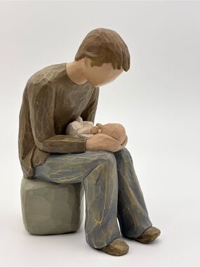 Willow Tree New Dad 2006 Susan Lordi Dad and Baby Figurine 5 3/4"  Father's Day
